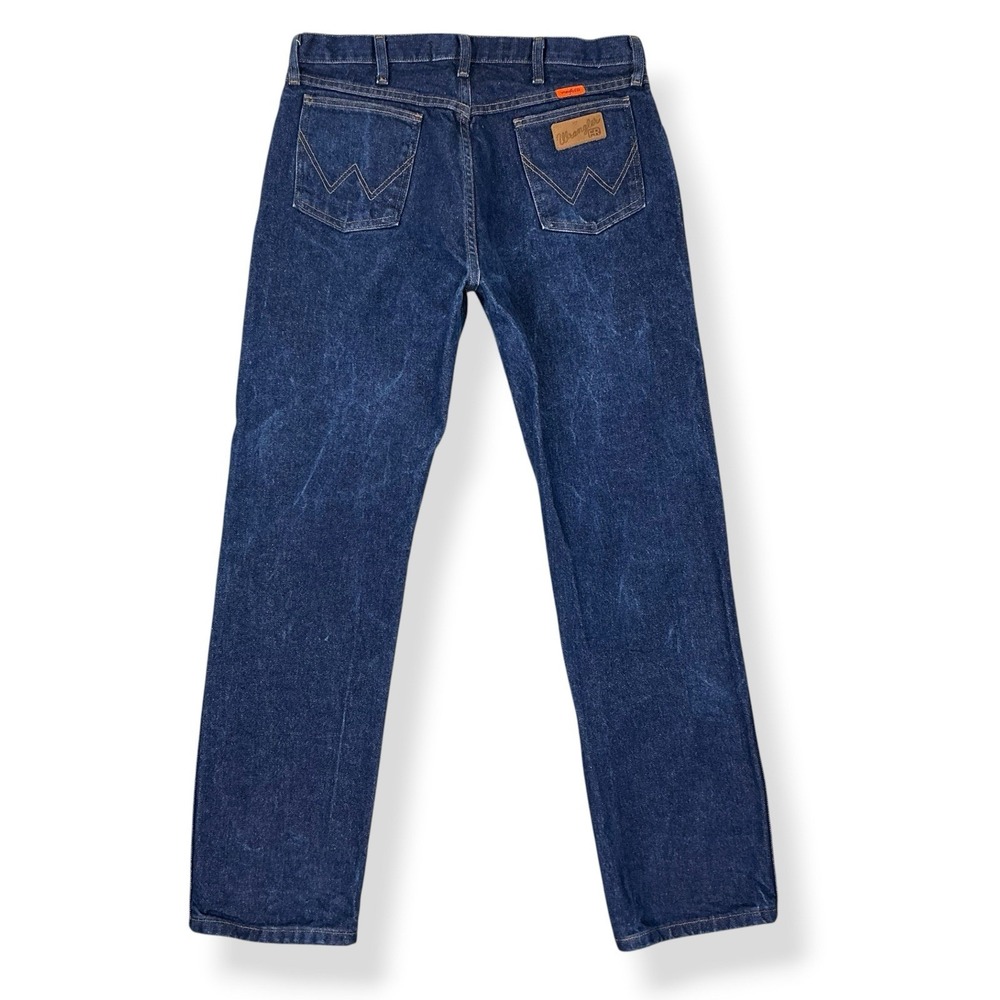 Wrangler Jeans Men 34x32 (ACTUAL 32x31) Blue Flame Resistant Denim Straight
